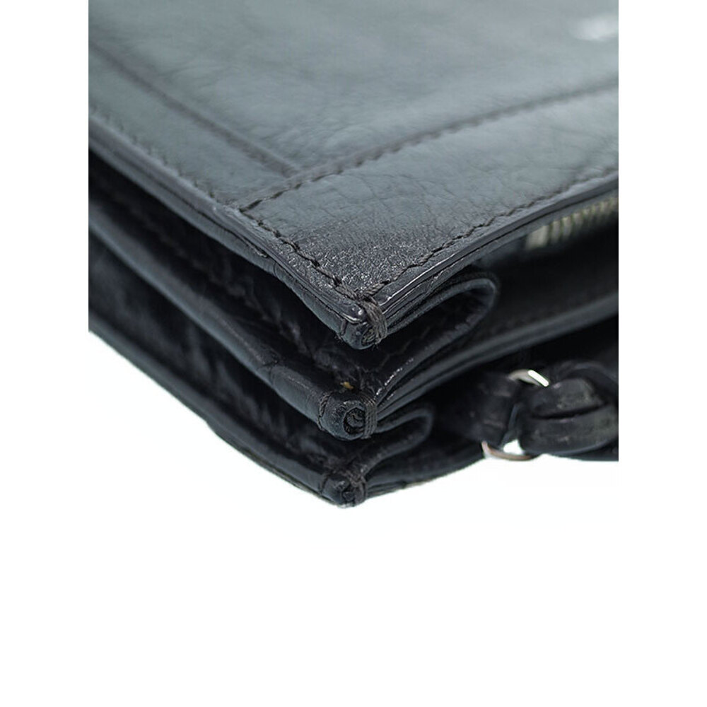 BALENCIAGA Leather Navy Blue Clutch Bag - Picture 9 of 9